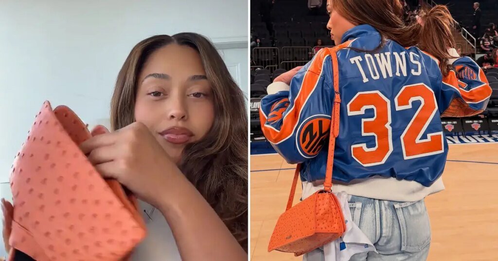 Jordyn Woods Transforms Lucky Knicks Purse into Heels at MSG