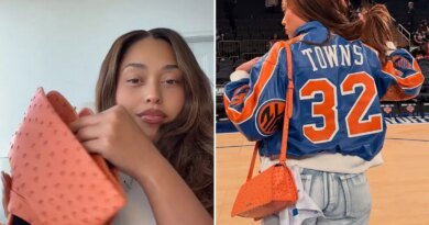 Jordyn Woods Transforms Lucky Knicks Purse into Heels at MSG