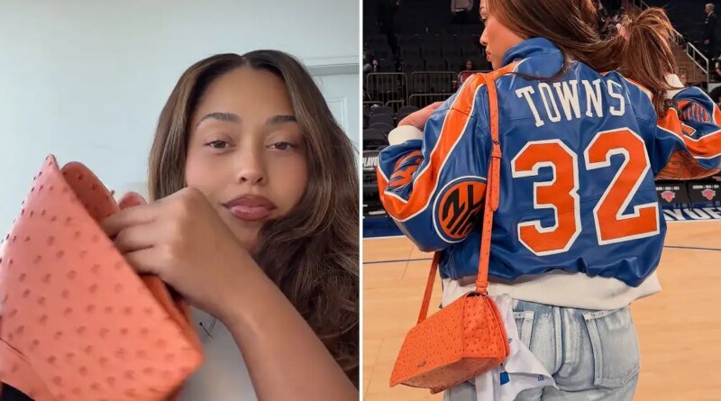 Jordyn Woods Transforms Lucky Knicks Purse into Heels at MSG