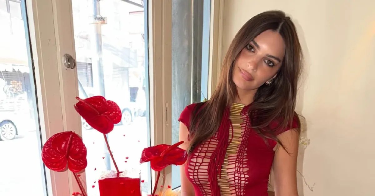 Emily Ratajkowski Dazzles in a Naked Dress at Her 35th Birthday Celebration
