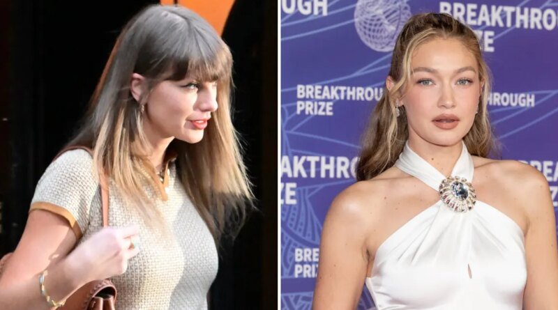 Taylor Swift Shines in Gigi Hadid's Cashmere Brand in NYC