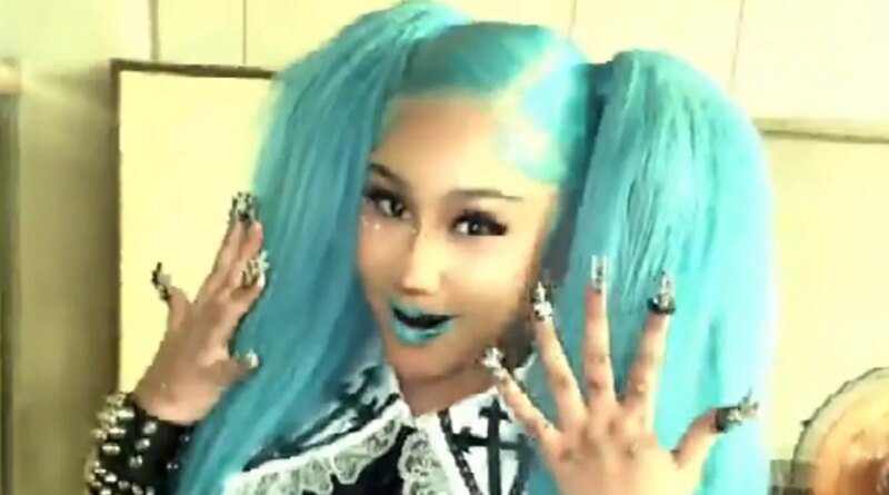 North West Rocks a Zombie Aesthetic with Blue Lips and Face Piercings