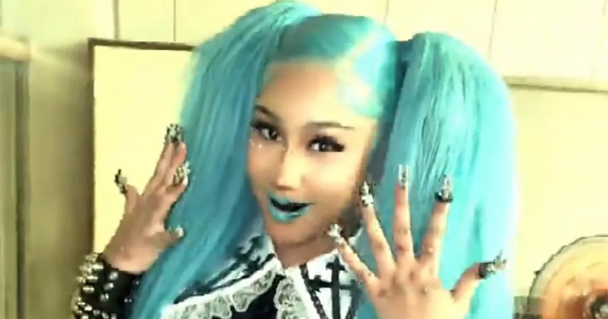 North West Rocks a Zombie Aesthetic with Blue Lips and Face Piercings