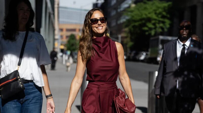 Minka Kelly's Burgundy Jumpsuit is Available on Amazon for Under $50!