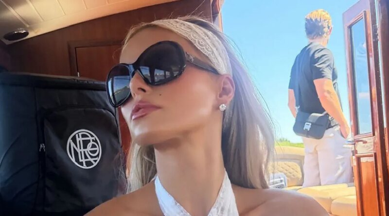 Brooks Nader Dazzles in Lace After Going Topless with Family