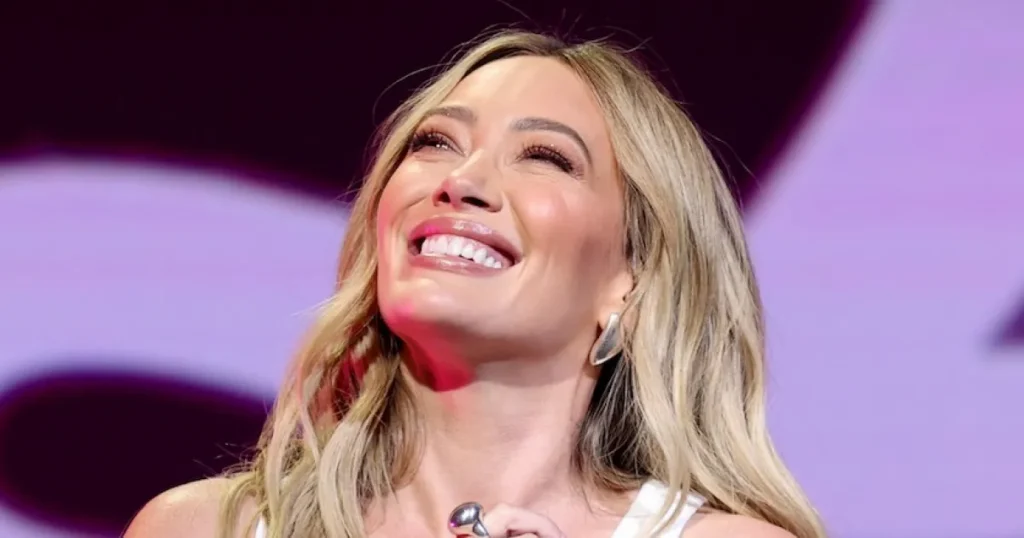 Hilary Duff Hosts Pizza Party with Daughters on Stage at MSG