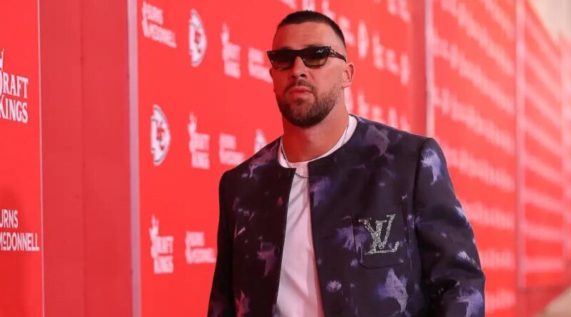 Travis Kelce Dazzles in $5K Louis Vuitton Jacket During Chiefs Game