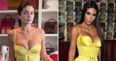 Kylie Jenner Rocks Kim Kardashian’s Dress Ahead of European Getaway